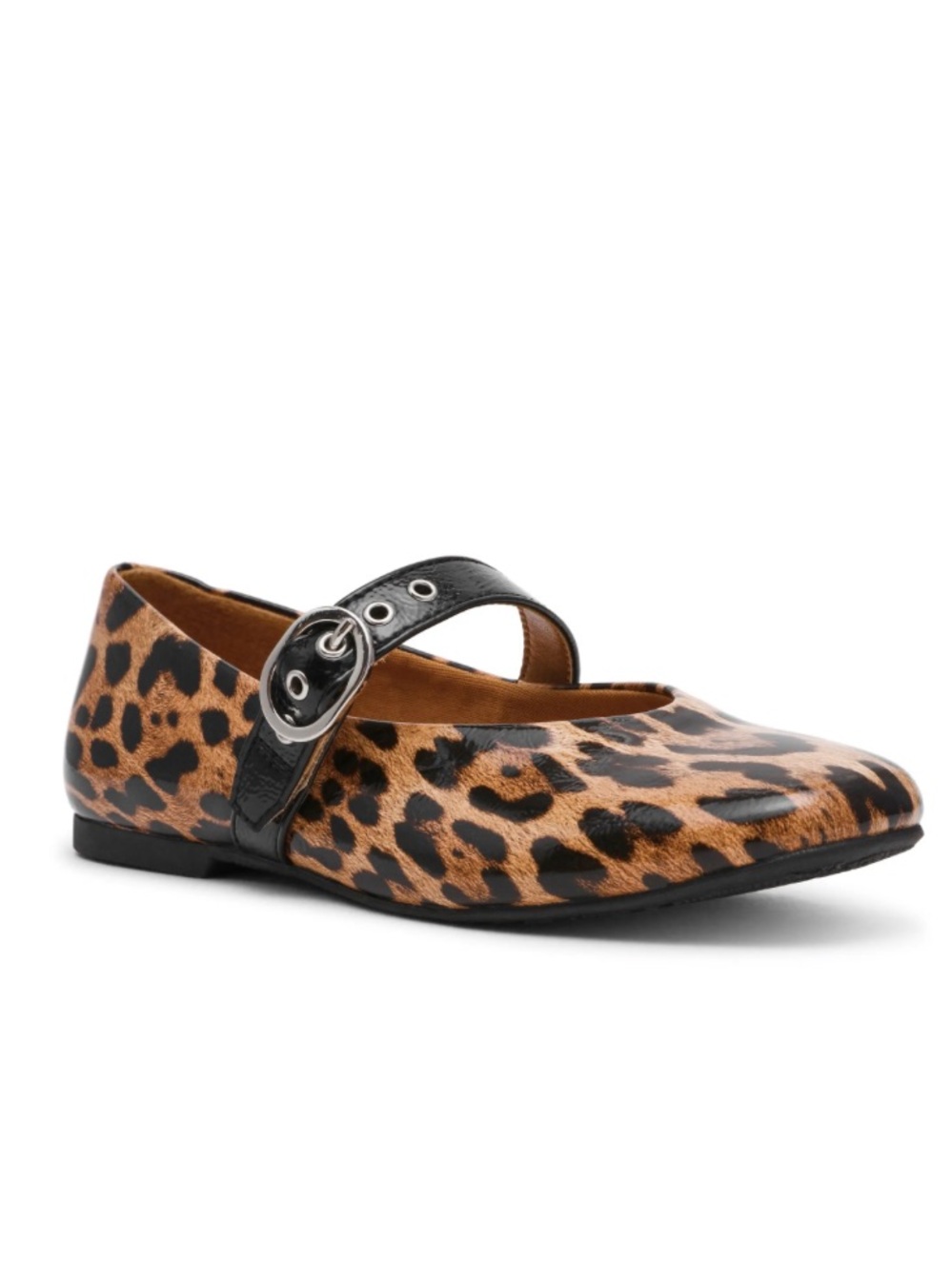 DV by Dolce Vita Girls' Leopard Print Mary Jane Flats with Black Strap 5